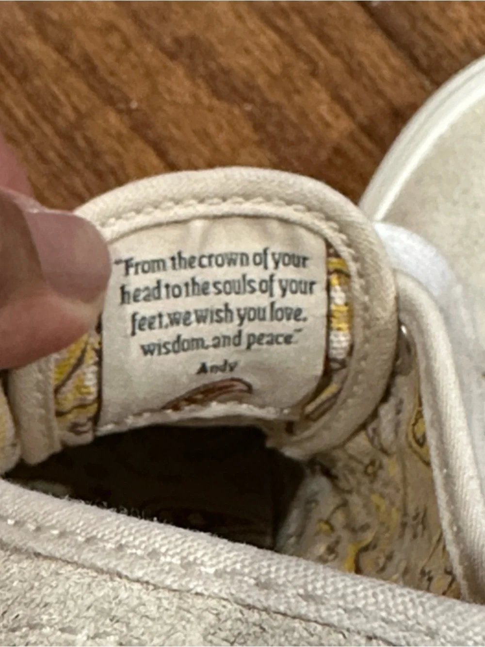 Anderson Paak x Vans girls Sand Paisley Neutral Suede Casual Lace-Up Sneakers